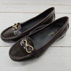 Cole Haan Womens Size 6.5 Brown Leather Loafer NikeAir Technology Buckle Slip On